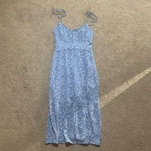 Blue Abercrombie Maxi dress with Slit!